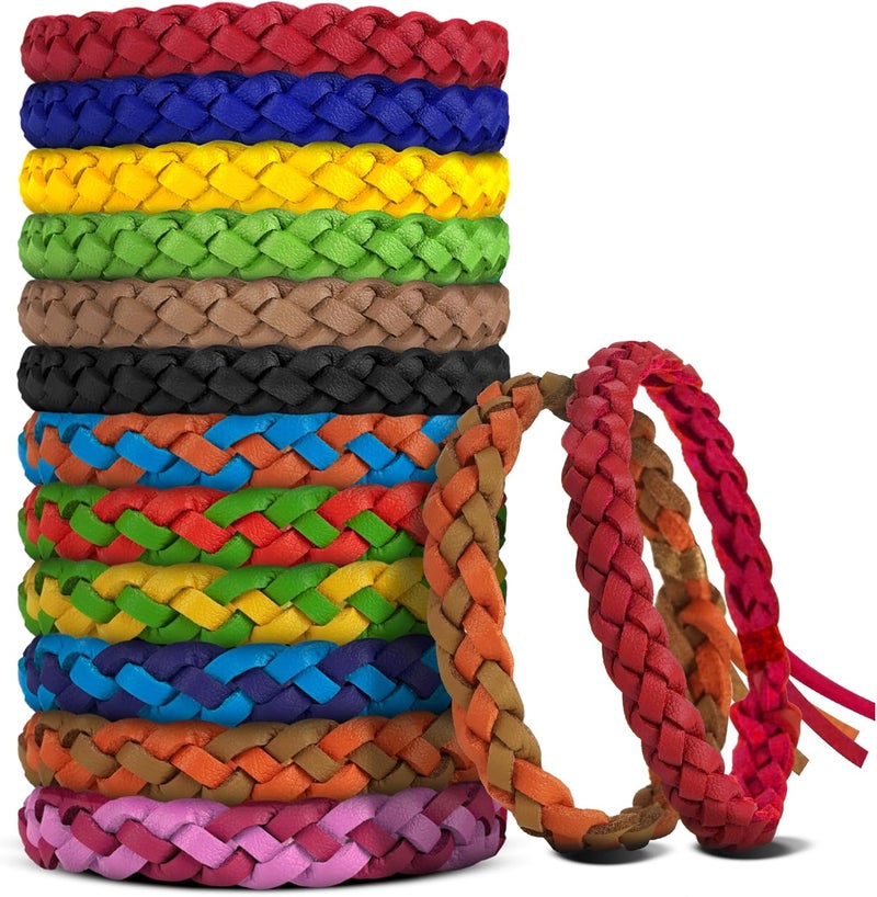 BuggyBands Mosquito Repellent Bracelets, DEET-Free, Individually Wrapped PU Leather Insect & Bug Repellent Wrist Bands (Pack of 24) - Image 1